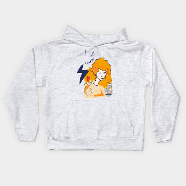 I love ramen Kids Hoodie by tatadonets